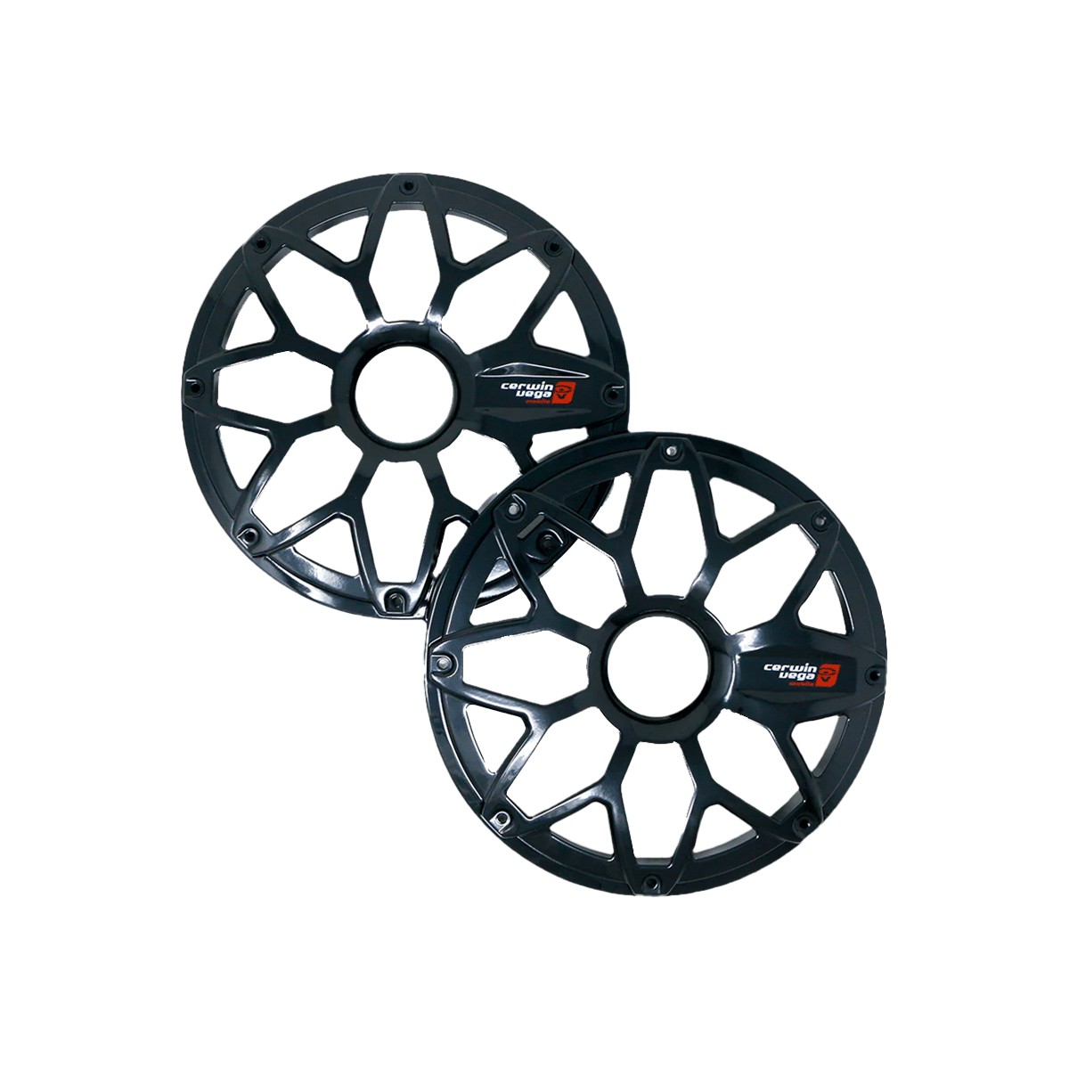 RPM Stroker 6.5" Flush Mount Speaker Grill, Black Pair, Steel With Powder Coating - SM65FBB - Cerwin Vega